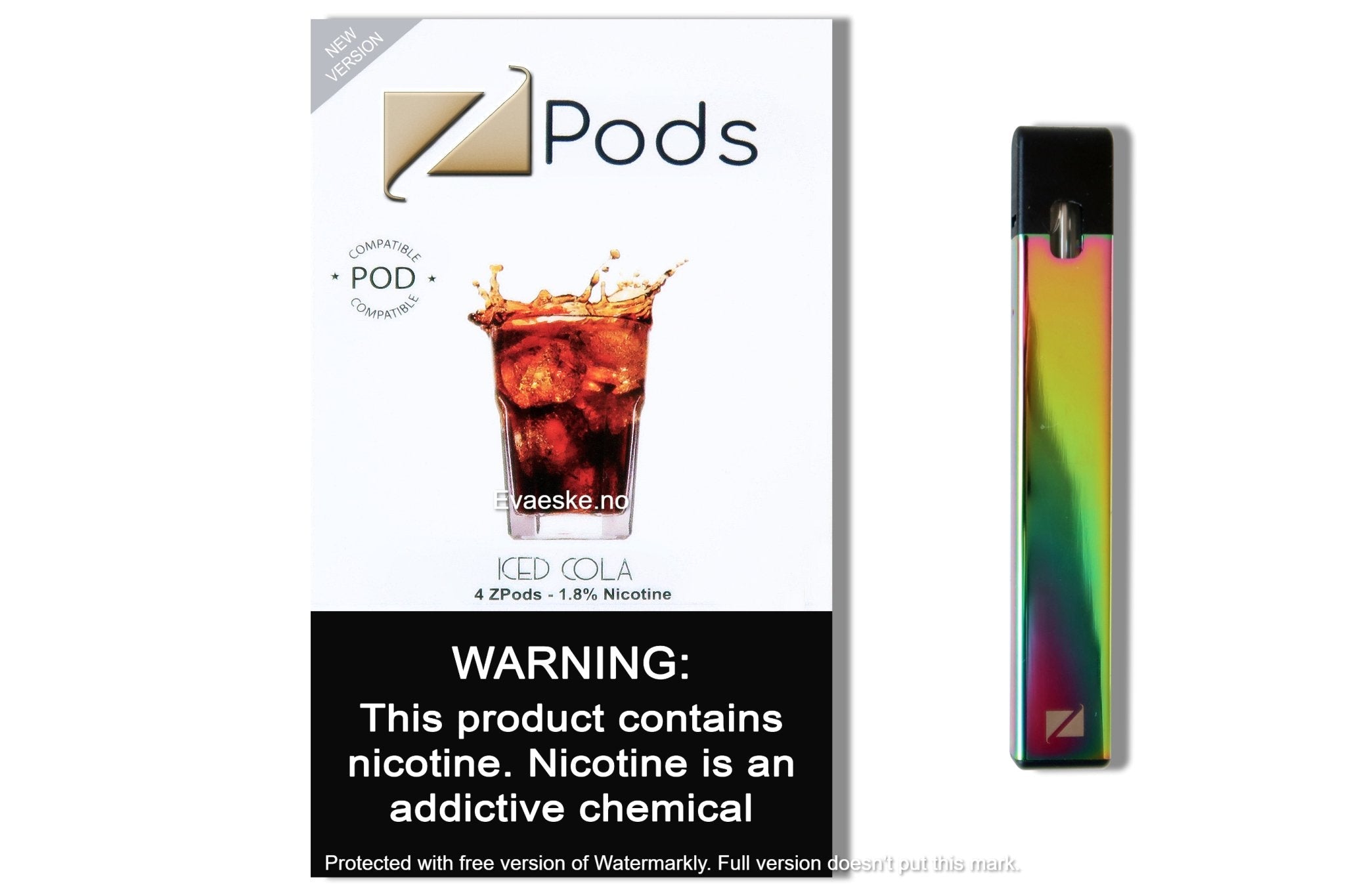 4 STK: ZIIP Pod Iced Cola - Evaeske