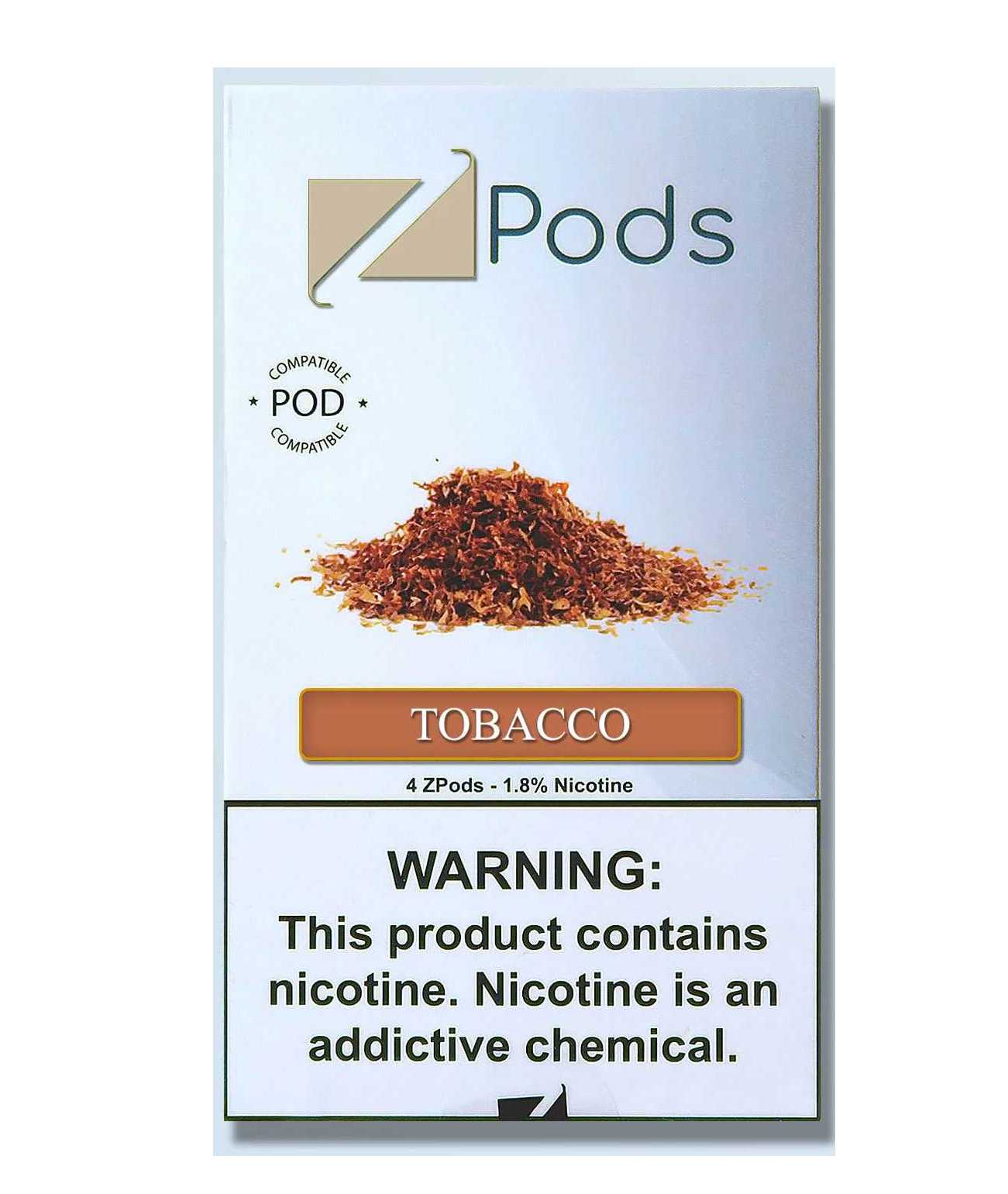 4 STK: ZIIP Pod Tobacco - Evaeske
